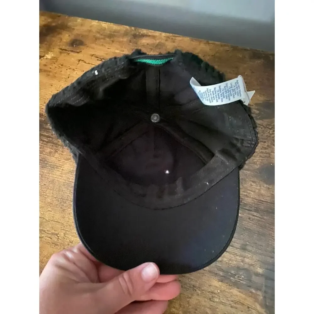 Janie and Jack Black Sherpa Baseball Hat | New | 12-24 Months